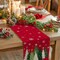 Christmas Table Runner 13x72 Inch, Xmas Trees Snowflakes Winter Holiday Decorative Farmhouse Table Decorations for Kitchen Dinning, Indoor Outdoor Dinner Party Decor (Red) GT150-72